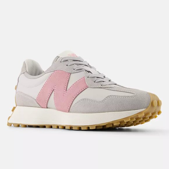 New Balance 327 Women's Casual Sneakers Shoes White Moonbeam Pink various sizes - Picture 5 of 9